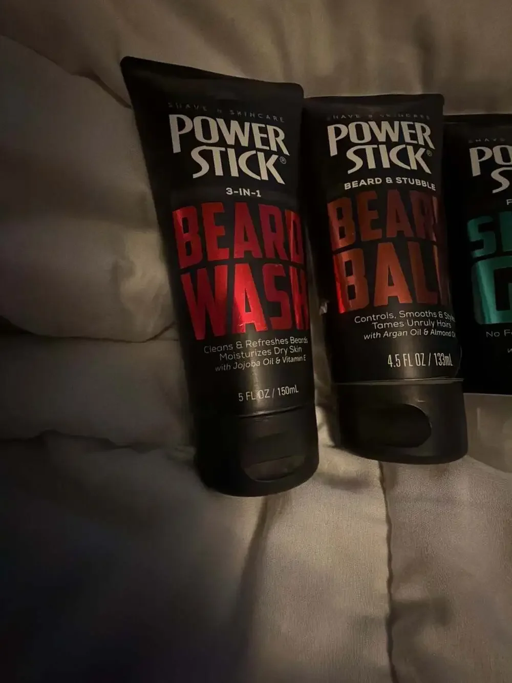 #343 Power Stick Shave and Skincare Beard Wash Beard Balm Shave Gel 3-Piece Set
